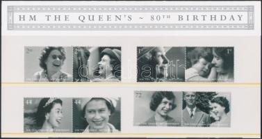 II. Erzsébet 80. születésnapja 4 pár díszcsomagolásban, Elizabeth II. 80th birthday 4 pairs in decorative packaging
