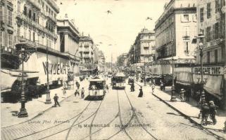 Marseille, Rue Cannebiere, Grand Cafe Turc / street, trams, Turkish cafe