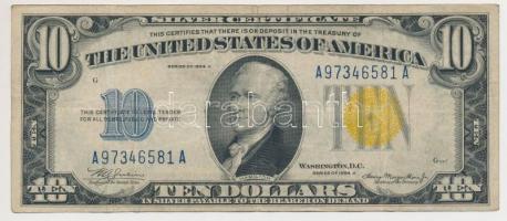 Amerikai Egyesült Államok 1934A 10$ Alexander Hamilton T:III USA 1934A 10 Dollars Alexander Hamilton C:F