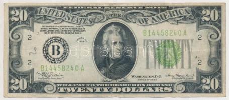 Amerikai Egyesült Államok 1934B 20$ Andrew Jackson T:III USA 1934B 20 Dollars Andrew Jackson C:F