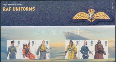 A Királyi Légierő egyenruhái 2 db hármascsík díszcsomagolásban, The Royal Air Force uniforms 2 stripes of 3 in holder