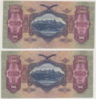 1930. 100P (4x) sorszámkövetők T:II szép papír