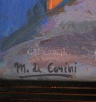 Corini jelzéssel: Olasz kisváros. Olaj, falemez, antik keretben, 35×54 cm