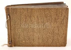 1933-34 Torday Dezső családi fotóalbum rengeteg szép, feliratozott képpel albumba ragasztva, helytör...