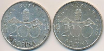 1994. 200Ft Ag "Deák" (2x) T:2,2-