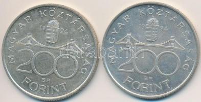 1994. 200Ft Ag "Deák" (2x) T:2,2-