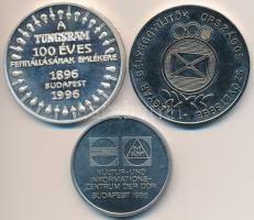 3db klf emlékérem, közte egy NDK fém emlékérem, pénzverés kezdete" Br emlékérem (42,5mm) + Frit...