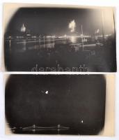 1938 Budapest,  Eucharisztikus Kongresszus esti parádéja, 6db fotó, cca 10x15cm