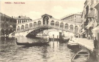 Venice, Venezia; Ponte di Rialto / bridge, canal, gondola