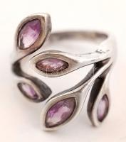 Ezüst gyűrű ametiszttel , Ag., br.: 6,2gr., jelzett/Silver ring with amethyst, Ag, Br. .: 6,2gr., marked