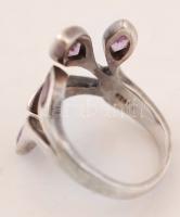Ezüst gyűrű ametiszttel , Ag., br.: 6,2gr., jelzett/Silver ring with amethyst, Ag, Br. .: 6,2gr., ma...