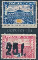 1925/1932 Ceglédi városi 25f, 1K/25f illetékbélyeg (10.000)