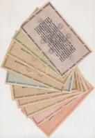 1946. 10db-os vegyes magyar adópengő bankjegy tétel, közte fordított címeres is T:vegyes