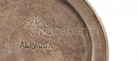 3 db régi alpakka edény borbélyműhelyből, jelzettek, különböző méretben