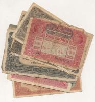 12db-os vegyes magyar korona bankjegy tétel T:vegyes