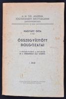 Magyary Géza Összegyűjtött dolgozatai. A polgári eljárás, a magánjog és a kereskedelmi jog köréből. I. kötet. A M. Tud. Akadémia Jogtudományi Bizottságának kiadványsorozata. 12. szám. Otto Harrasovitz, é.n., Lipcse.  Kiadói papír kötésben.