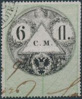 1854 Illetékbélyeg "C.M." 6f