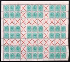 Forgalmi bélyeg, Ötéves terv teljes bélyegfüzetlap ív, Definitive stamp, 5-year-plan complete stamp-booklet sheet