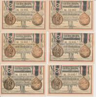 Németország / Weimari Köztársaság / Berlin 1922. 200pf (6xklf) szükségpénz T:I,I- Germany / Weimar Republic / Berlin 1922. 200 Pfennig (6xdiff) necessity notes C:UNC,AU