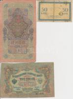 Orosz Birodalom 1912-1917. (1905) 3R + (1909) 10R Szign.: Shipov + 1915. 50k + Szovjetunió 1938. 1R ...