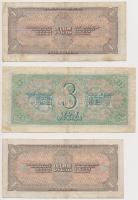 Orosz Birodalom 1912-1917. (1905) 3R + (1909) 10R Szign.: Shipov + 1915. 50k + Szovjetunió 1938. 1R ...