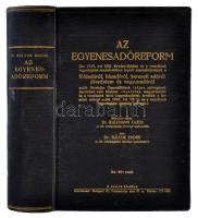 Sulyok Endre dr.: Az egyenesadóreform. "Az 1940. évi XXII. törvénycikkben és a vonatkozó végrehajtási rendeletekben foglalt jogszabályoknak a földadóról,házadóról,kereseti adóról,jövedelem és vagyonadóról szóló Hivatalos Összeállítások teljes szövegének keretében való közlése..." Bp., a szerző kiadása. Kiadói egészvászon kötésben.