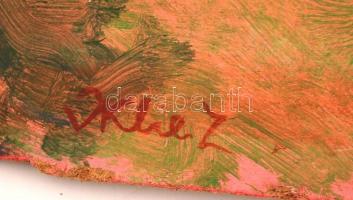 Klié jelzéssel: Lovasok, olaj, farost, 46x62cm