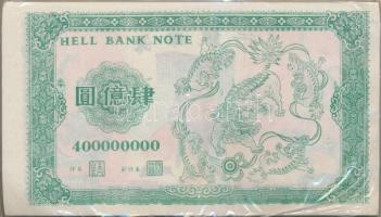 Kína DN Égetési pénz eredeti csomagolásban ~120db 400.000.000 névértékben T:I
China ND Hell banknot...