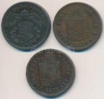 1868KB 1kr Cu "Angyalos címer" + 1881Kb 1kr Cu "Középcímer" + 1887KB 1kr Cu &quo...