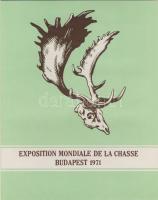 Emléklap:2db emléklap, vadászati világkiíállítás (1971) Blokkokkal és emlékbélyegzővel