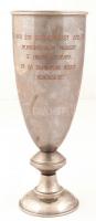 AZ 1978 évi szövetkezet közötti munkavédelmi verseny II. helyezettjének Fa és Papíripari Kiszöv elnöksége kupa, fém, m:23cm