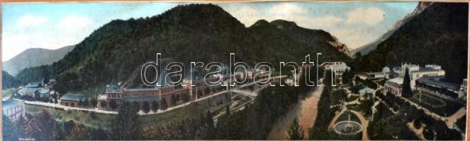 Régi Herkulesfürdő nyomtatvány paszpartuban, üvegezett keretben, 55x13cm