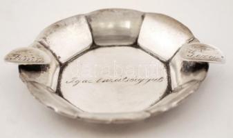 Ezüst(Ag) hamutál gravírozott felirattal, jelzett, 23,2 g