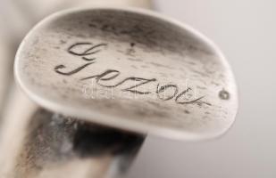 Ezüst(Ag) hamutál gravírozott felirattal, jelzett, 23,2 g