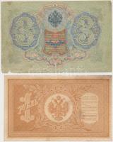 Orosz Birodalom 1912-1917. (1898) 1R + (1905) 3R + (1909) 5R + 10R. Szign.: Shipov T:III egyiken rag...