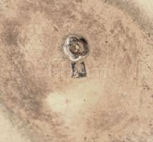 Ezüst(Ag) kupicás készlet(12 db), üvegbetéttel(sérüléssel), jelzett, nettó súly: 198 g