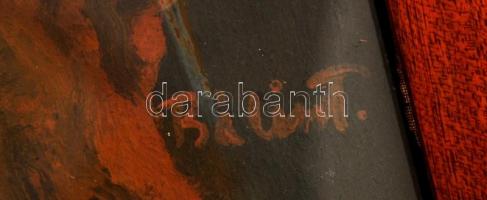 Bálint jelzéssel: Öregedés. Olaj, vászon, jelzett, üvegezett keretben, 35x27 cm