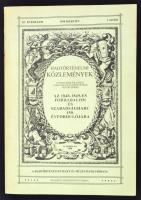 Hadtörténeti Közlemények. 111 évf. 1. szám. 1998 március. Bp., 1998, Zrínyi. 305 p. Kiadói papírkötésben.