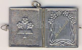 Berchtesgaden ezüstözött dekoratív minikönyv leporellóval a XX. század elejéről