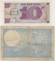 Franciaország 1940. 10Fr + Nagy-Britannia / Katonai kiadás 1972. 10p T:III-,I-
France 1940. 10 Fran...
