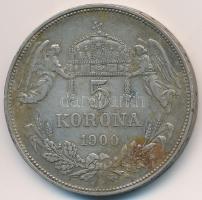 1900KB 5K Ag "Ferenc József" T:3 szennyeződés