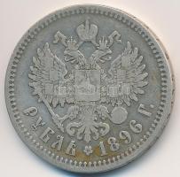 Orosz Birodalom 1896. 1R Ag "II. Miklós" T:3 Russian Empire 1896. 1 Ruble Ag "Nichola...