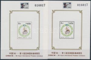International Stamp Exhibition perforated and imperforated block, Nemzetközi Bélyegkiállítás fogazott és vágott blokk