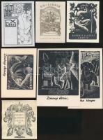 7 db ex libris, klisé, papír, jelzés nélkül