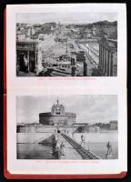 Ricordo di Roma. Parte I-II. 2x32 Vedute. Képes leporelló Róma városáról, látképekkel, négynyelvű le...