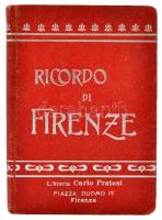 Ricordo di Firenze. Képes leporelló Firenze városáról, látképekkel, négynyelvű leírásokkal.