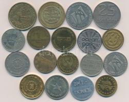 18db-os kaszinó és játék zseton tétel T:vegyes
18pcs of casino and toy jetons C:mixed