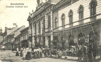 Szombathely, Erzsébet királyné utca, Gardos Elite Kávéháza, Knebel üzlete, kiadja Dukesz Jenő (b)