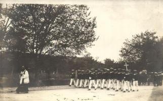 1916 Belene, Belena; K.u.K. marine funeral, navy group photo