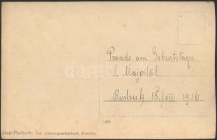1916 Ruse, Russe, Rustchuk; Parade am Geburtstages S. Majestat / Parade for the royal birthday, nava...